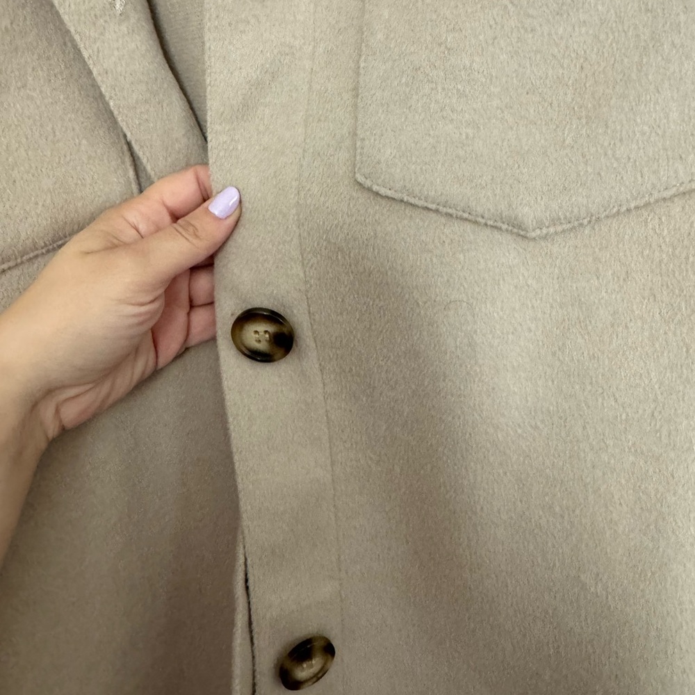 Wool Blend Button-up Jacket - Picture 3 of 4